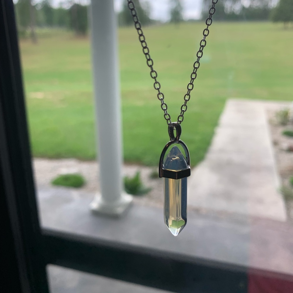 Clear and Sliver Necklace